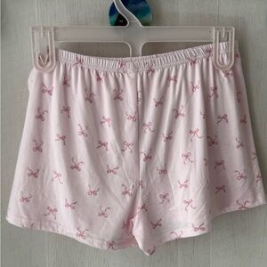 Laura Ashley Pink Bow Pattern Women's Pajama Shorts